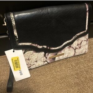 Brahmin Sara Clutch Eden Floral Black and Cream Women's Clutch